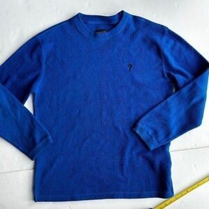 Guess‎ blue fleece pullover sizes. Size L